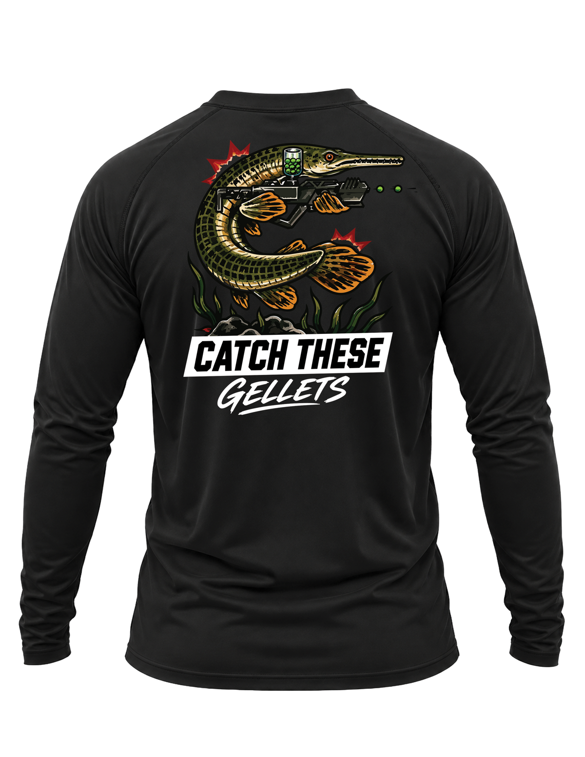 Gel Blaster "Catch These Gellets" Gar Performance Long-Sleeve Shirt