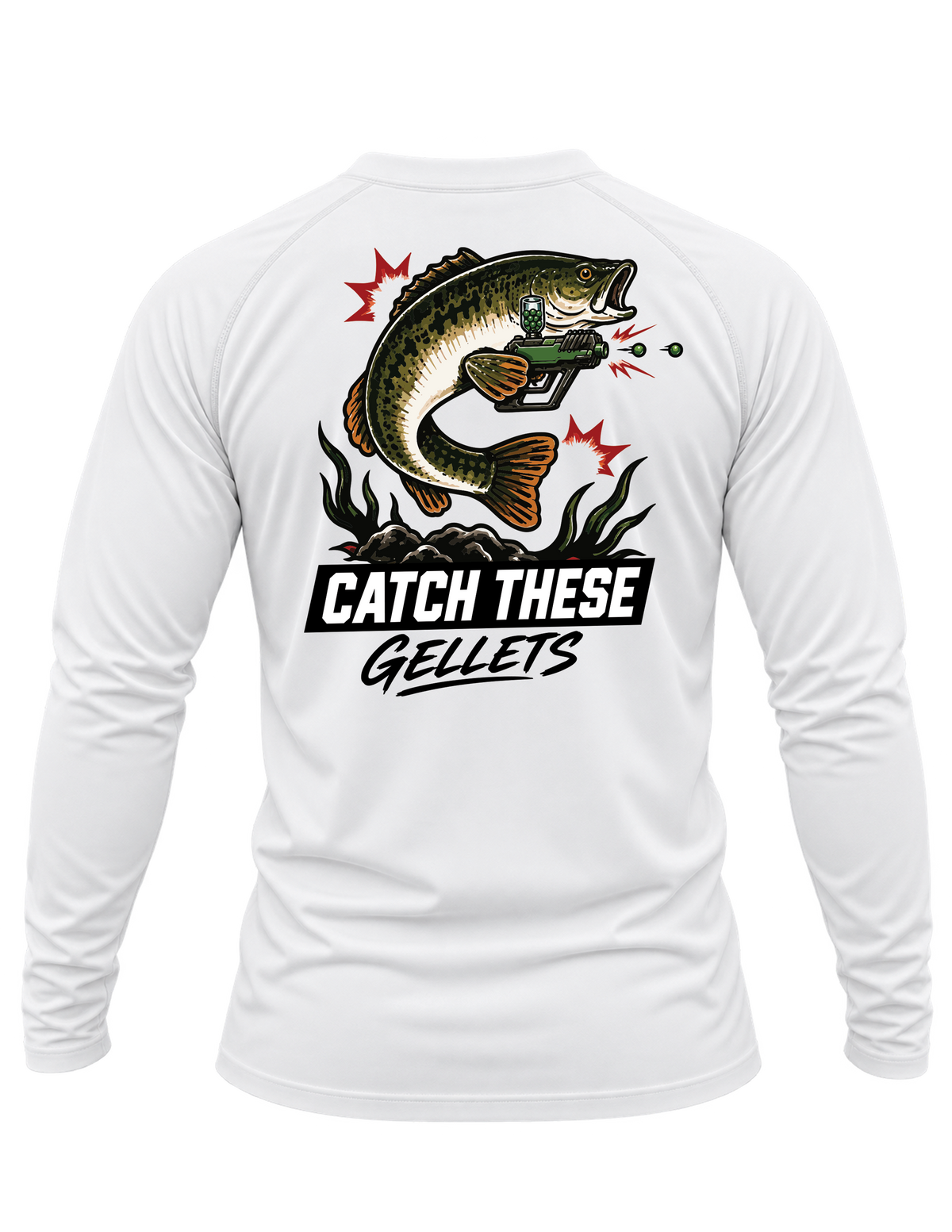 Gel Blaster "Catch These Gellets" Bass Performance Long-Sleeve Shirt